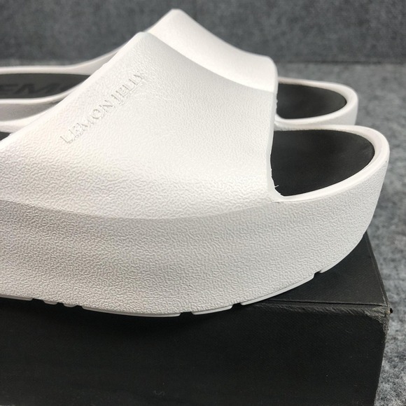 Lemon Jelly Sandals Womens Size 7.5 White Platform Slide Slip On Comfort Shoes - Picture 16 of 16